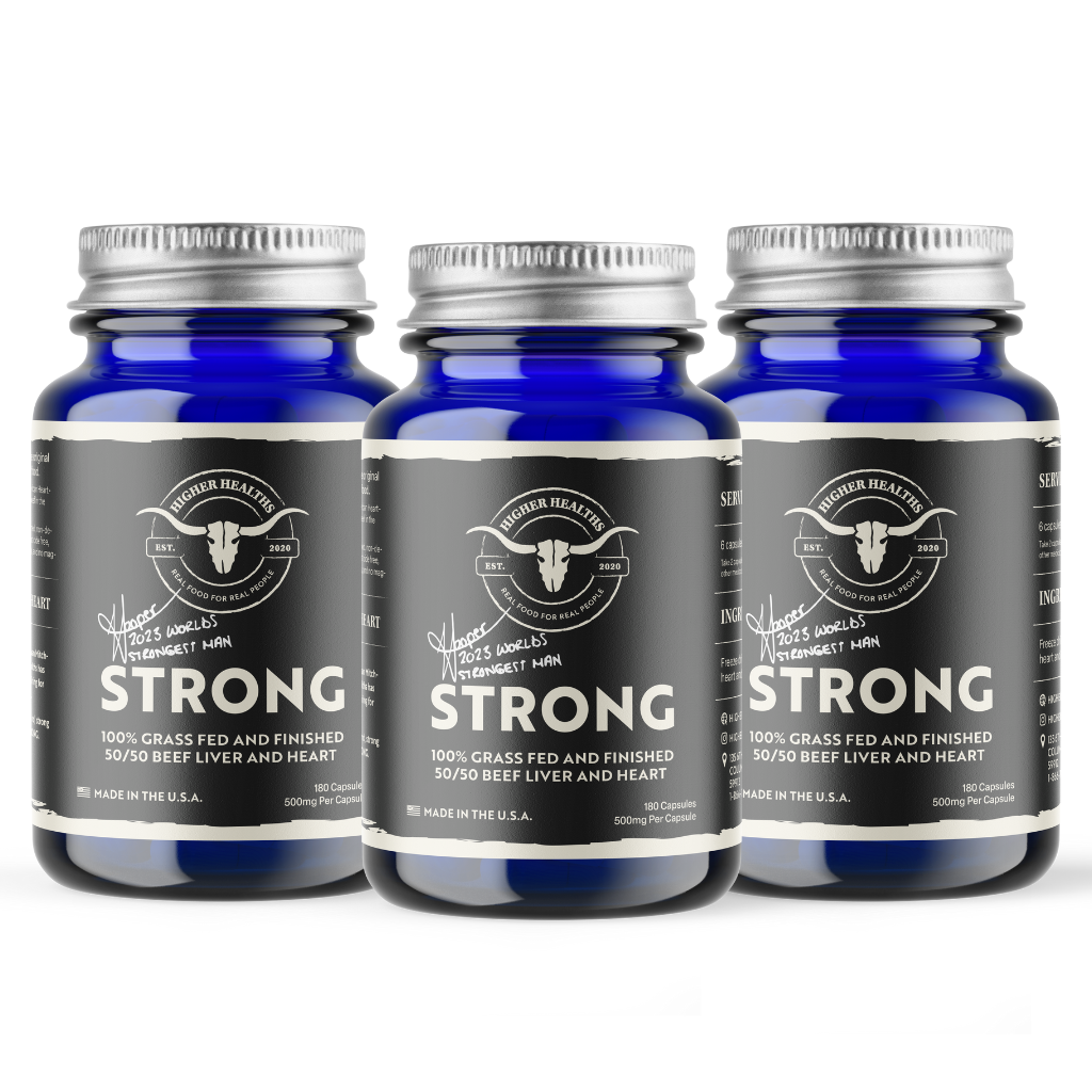 3 Pack - STRONG - Inspired by World's Strongest Man Champion Mitchell Hooper - Higher Healths USA