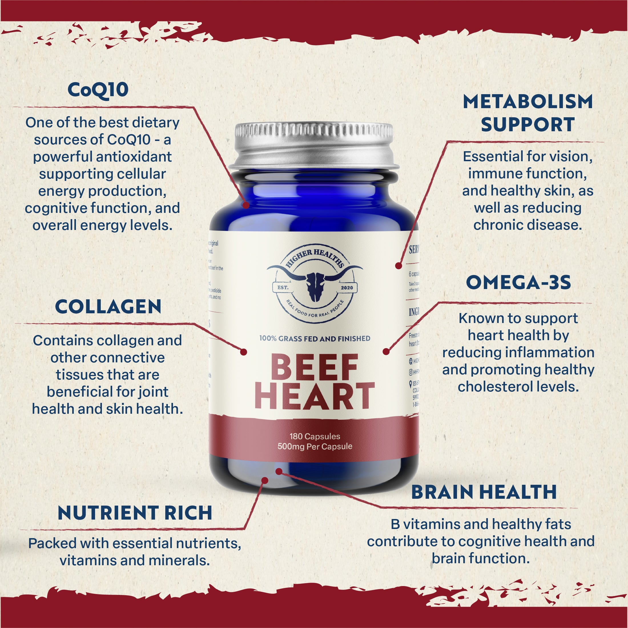 SUBSCRIBE & SAVE! Beef Heart - Antioxidant Abundant